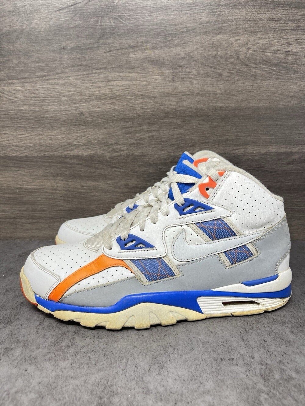 Nike Air Trainer SC High Reverse Auburn Mens Size 8.5 White Blue Orange 302346